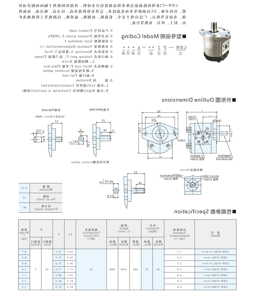 CBW-F2 系列齿轮泵