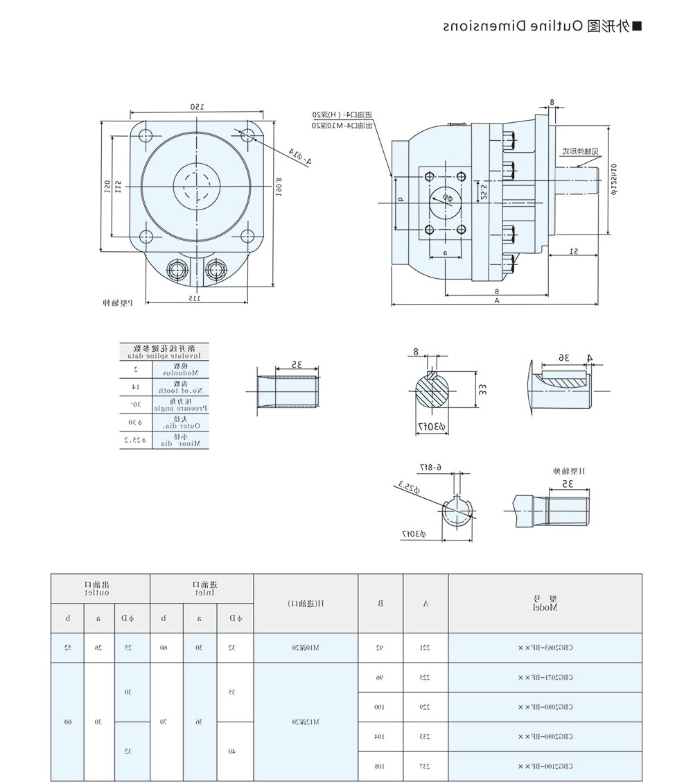 CBG20xx 系列齿轮泵